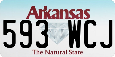 AR license plate 593WCJ