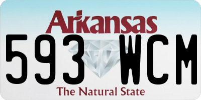 AR license plate 593WCM
