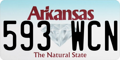 AR license plate 593WCN