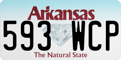 AR license plate 593WCP