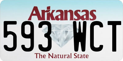 AR license plate 593WCT