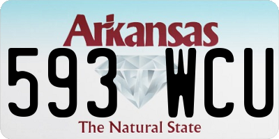 AR license plate 593WCU