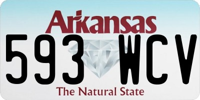 AR license plate 593WCV