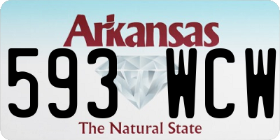 AR license plate 593WCW