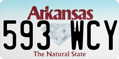 AR license plate 593WCY