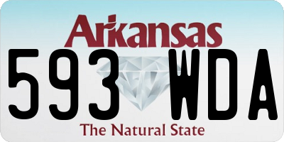 AR license plate 593WDA