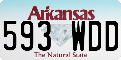AR license plate 593WDD