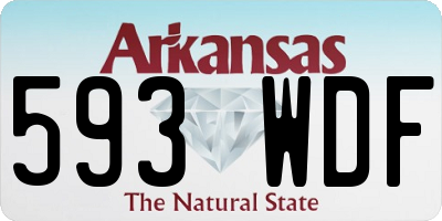 AR license plate 593WDF