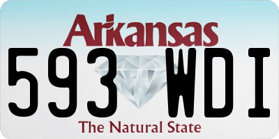 AR license plate 593WDI