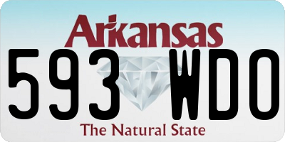 AR license plate 593WDO