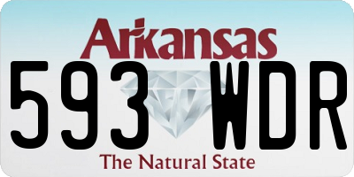 AR license plate 593WDR