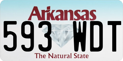 AR license plate 593WDT