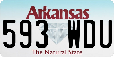 AR license plate 593WDU