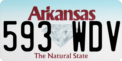 AR license plate 593WDV