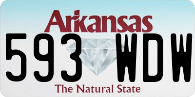 AR license plate 593WDW