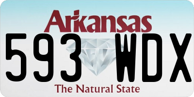AR license plate 593WDX