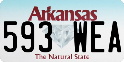 AR license plate 593WEA