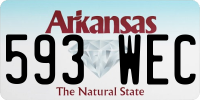 AR license plate 593WEC