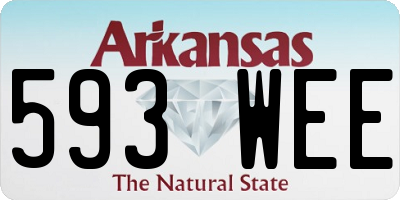 AR license plate 593WEE