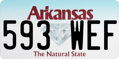 AR license plate 593WEF