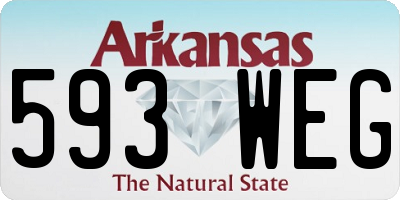 AR license plate 593WEG