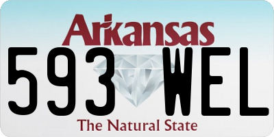 AR license plate 593WEL