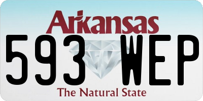 AR license plate 593WEP