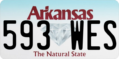 AR license plate 593WES