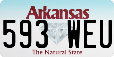 AR license plate 593WEU