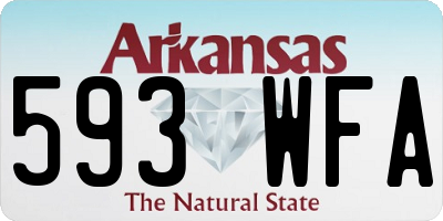 AR license plate 593WFA