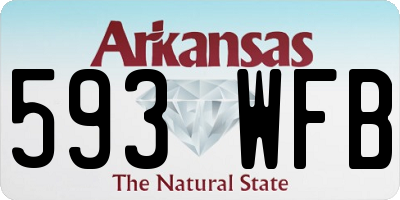 AR license plate 593WFB