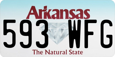 AR license plate 593WFG