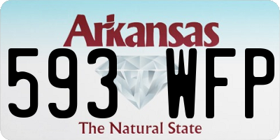 AR license plate 593WFP