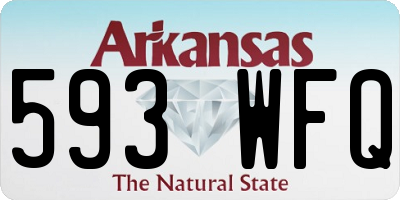 AR license plate 593WFQ