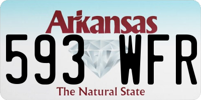 AR license plate 593WFR