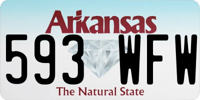 AR license plate 593WFW