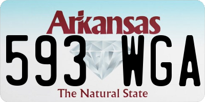 AR license plate 593WGA