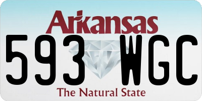 AR license plate 593WGC
