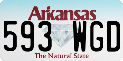 AR license plate 593WGD