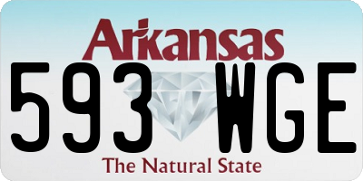 AR license plate 593WGE