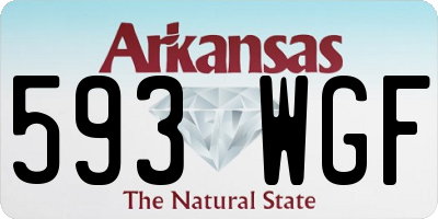 AR license plate 593WGF