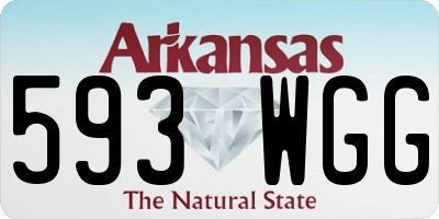 AR license plate 593WGG