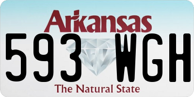 AR license plate 593WGH