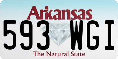 AR license plate 593WGI