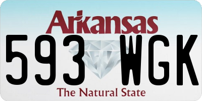 AR license plate 593WGK