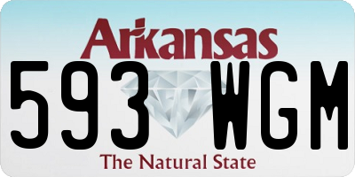 AR license plate 593WGM