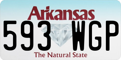 AR license plate 593WGP