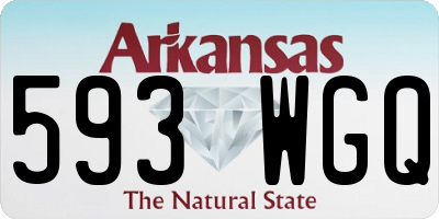 AR license plate 593WGQ