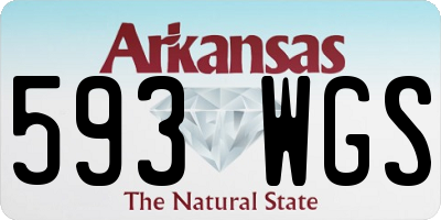 AR license plate 593WGS