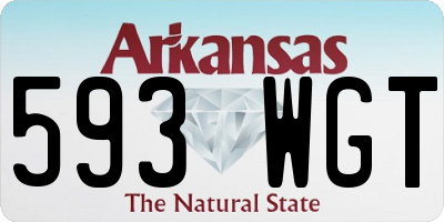 AR license plate 593WGT